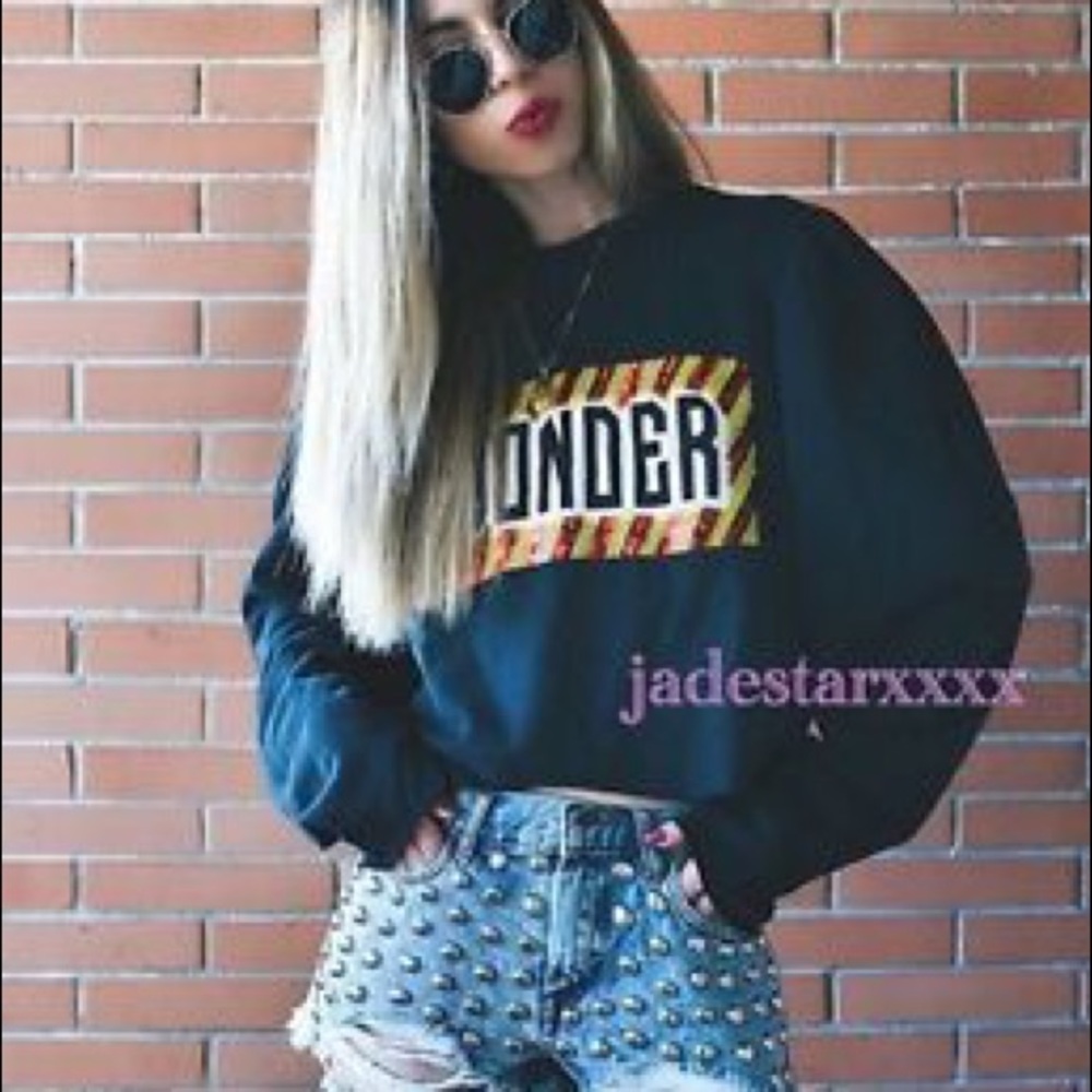NWOT Bloggers Favorite Zara Puffy Sleeves Cropped Sweater - Picture 3 of 7